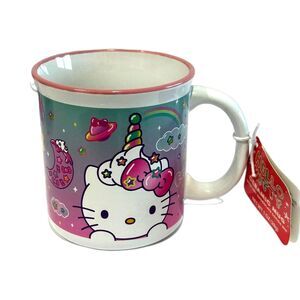 Hello Kitty Unicorn Coffee Mug Sanrio Birthday Pastel Colors Pink Rainbows
